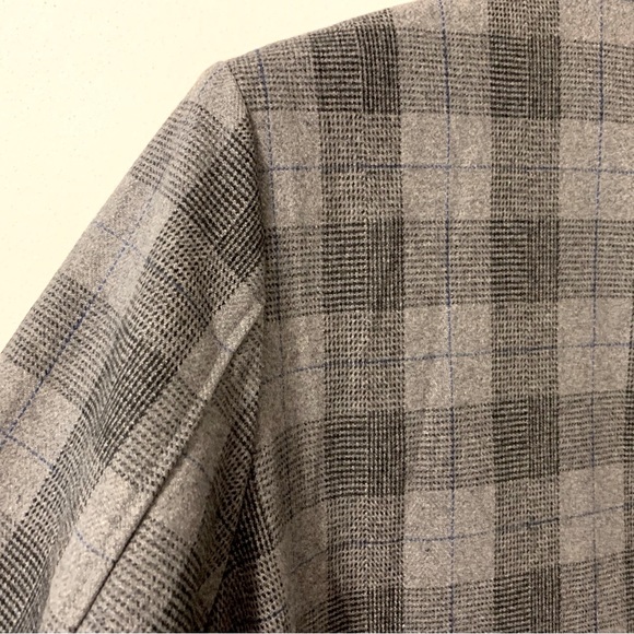 Kingsize 3/4 Gray Plaid Wool Coat 3XL Big and Tall - Picture 6 of 11